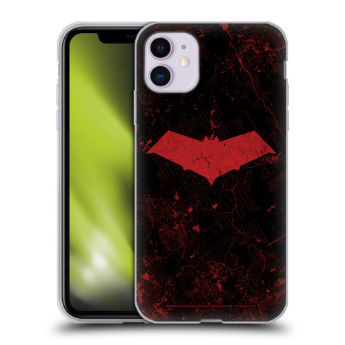 Batman DC Comics Red Hood Logo Grunge Soft Gel Case for Apple iPhone 11