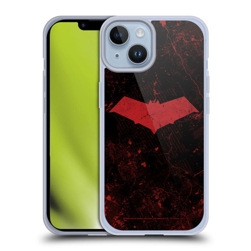 Batman DC Comics Red Hood Logo Grunge Soft Gel Case for Apple iPhone 14