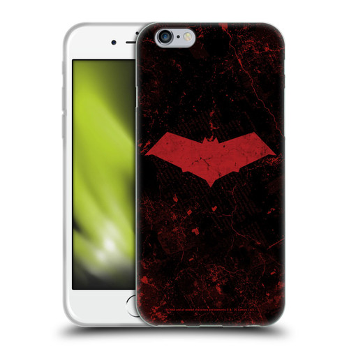 Batman DC Comics Red Hood Logo Grunge Soft Gel Case for Apple iPhone 6 / iPhone 6s
