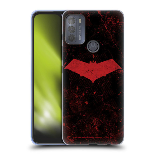 Batman DC Comics Red Hood Logo Grunge Soft Gel Case for Motorola Moto G50