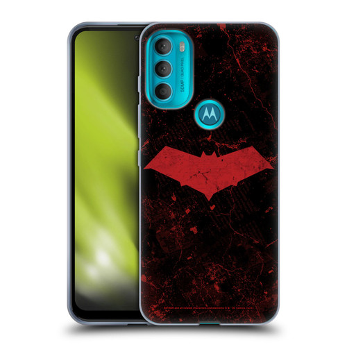 Batman DC Comics Red Hood Logo Grunge Soft Gel Case for Motorola Moto G71 5G