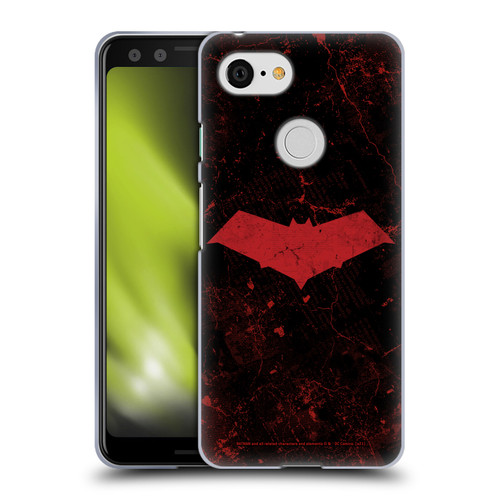 Batman DC Comics Red Hood Logo Grunge Soft Gel Case for Google Pixel 3