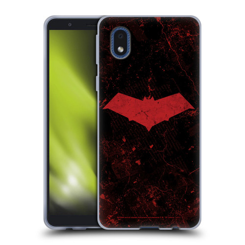 Batman DC Comics Red Hood Logo Grunge Soft Gel Case for Samsung Galaxy A01 Core (2020)