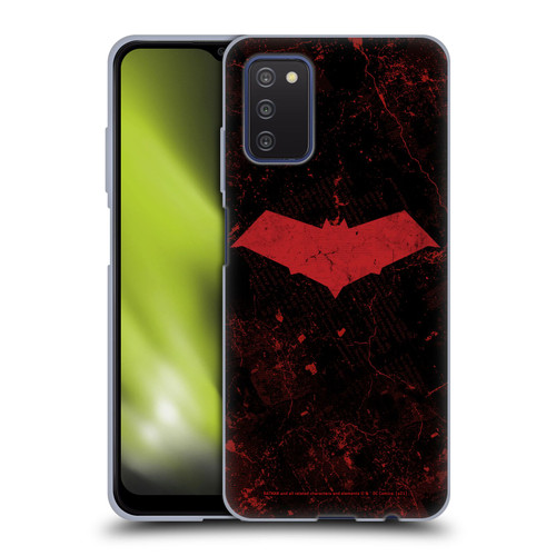 Batman DC Comics Red Hood Logo Grunge Soft Gel Case for Samsung Galaxy A03s (2021)