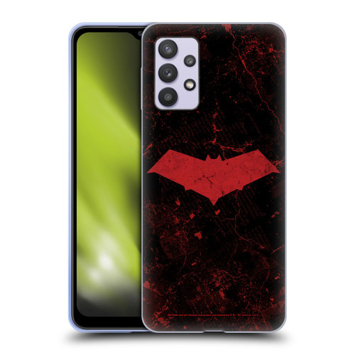 Batman DC Comics Red Hood Logo Grunge Soft Gel Case for Samsung Galaxy A32 5G / M32 5G (2021)