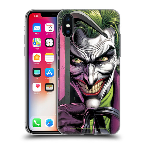 Batman DC Comics Three Jokers The Clown Soft Gel Case for Apple iPhone X / iPhone XS