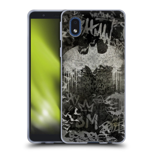 Batman DC Comics Vintage Fashion Graffiti Logo Soft Gel Case for Samsung Galaxy A01 Core (2020)