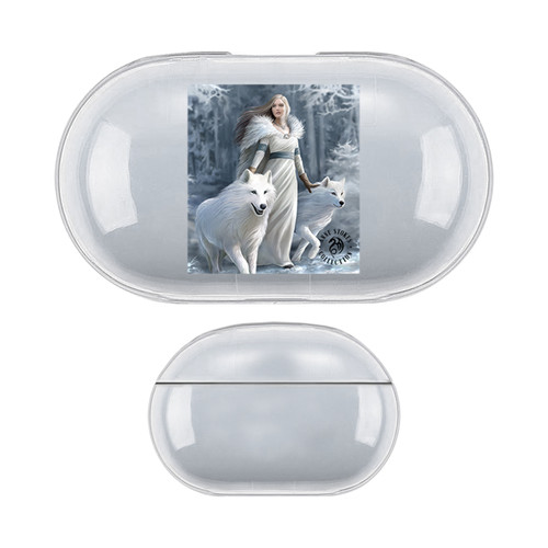 Anne Stokes Fantasy Designs Winter Guardians Clear Hard Crystal Cover Case for Samsung Galaxy Buds / Buds Plus