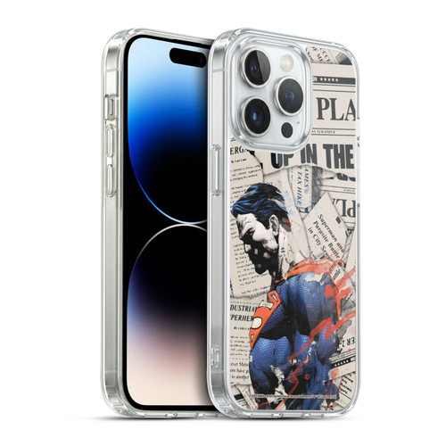 Superman DC Comics 80th Anniversary Newspaper Soft Gel Case for Apple iPhone 14 Pro & MagSafe