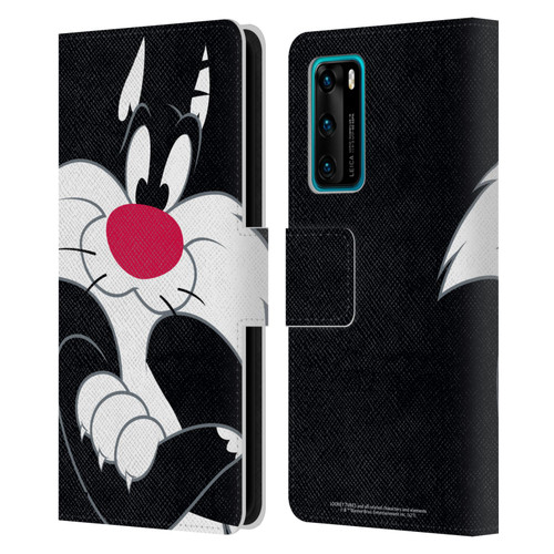 Looney Tunes Characters Sylvester The Cat Leather Book Wallet Case Cover For Huawei P40 5G