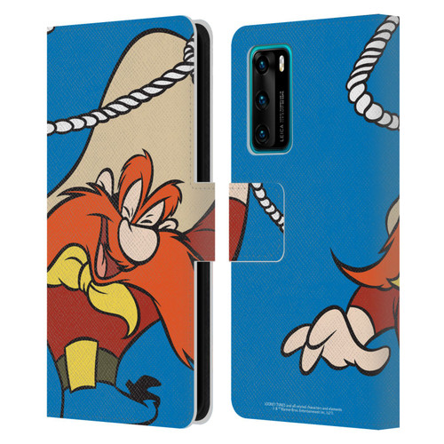 Looney Tunes Characters Yosemite Sam Leather Book Wallet Case Cover For Huawei P40 5G