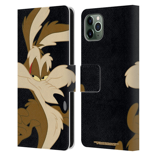 Looney Tunes Characters Wile E. Coyote Leather Book Wallet Case Cover For Apple iPhone 11 Pro Max