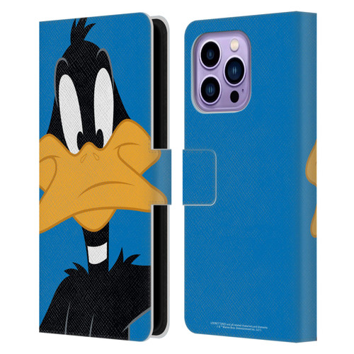 Looney Tunes Characters Daffy Duck Leather Book Wallet Case Cover For Apple iPhone 14 Pro Max