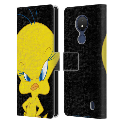 Looney Tunes Characters Tweety Leather Book Wallet Case Cover For Nokia C21