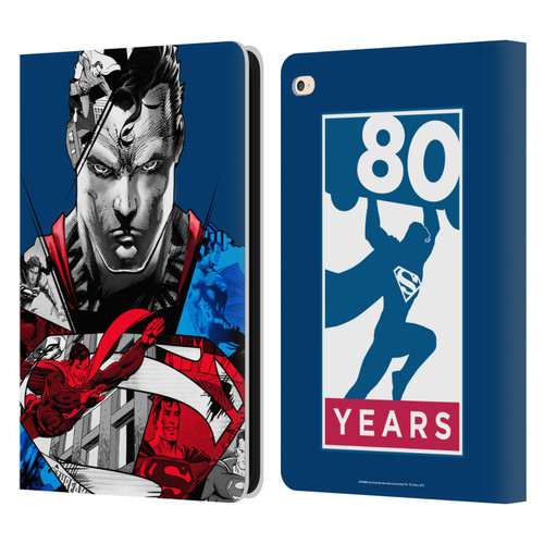 Superman DC Comics 80th Anniversary Collage Leather Book Wallet Case Cover For Apple iPad Air 2 (2014)
