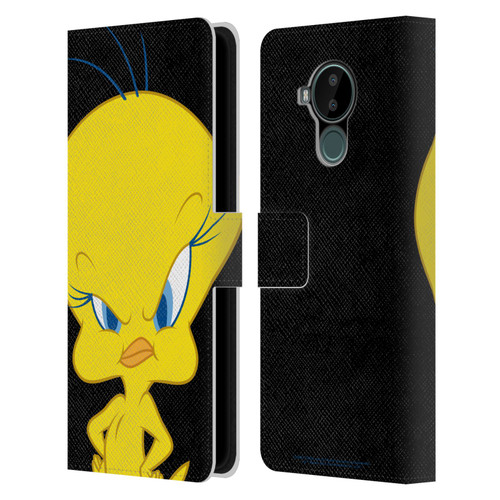 Looney Tunes Characters Tweety Leather Book Wallet Case Cover For Nokia C30