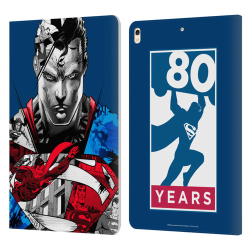 Superman DC Comics 80th Anniversary Collage Leather Book Wallet Case Cover For Apple iPad Pro 10.5 (2017)