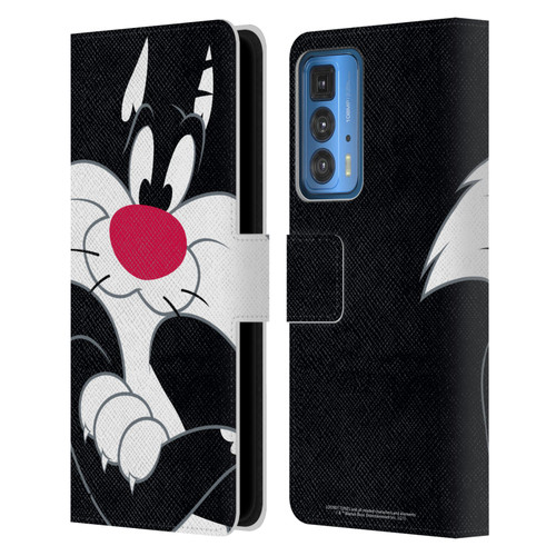 Looney Tunes Characters Sylvester The Cat Leather Book Wallet Case Cover For Motorola Edge 20 Pro