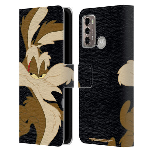 Looney Tunes Characters Wile E. Coyote Leather Book Wallet Case Cover For Motorola Moto G60 / Moto G40 Fusion