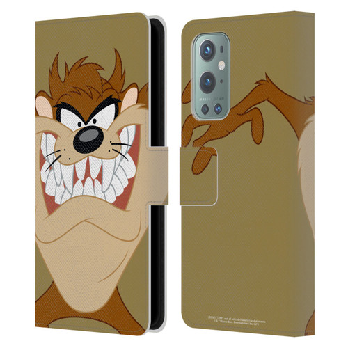 Looney Tunes Characters Tasmanian Devil Leather Book Wallet Case Cover For OnePlus 9