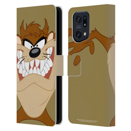 Looney Tunes Characters Tasmanian Devil Leather Book Wallet Case Cover For OPPO Find X5 Pro