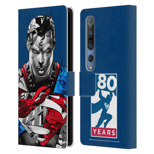 Superman DC Comics 80th Anniversary Collage Leather Book Wallet Case Cover For Xiaomi Mi 10 5G / Mi 10 Pro 5G