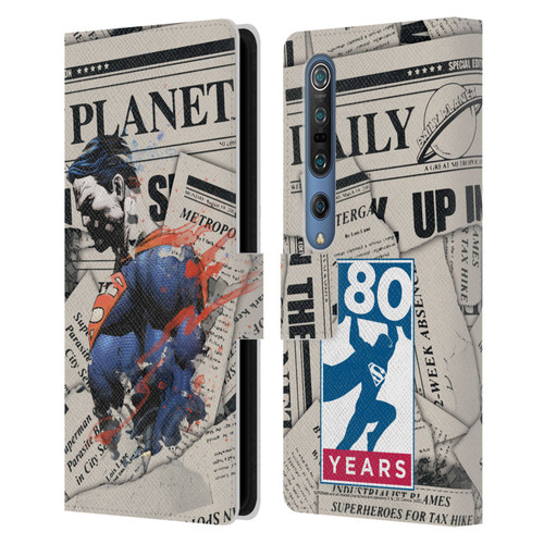 Superman DC Comics 80th Anniversary Newspaper Leather Book Wallet Case Cover For Xiaomi Mi 10 5G / Mi 10 Pro 5G