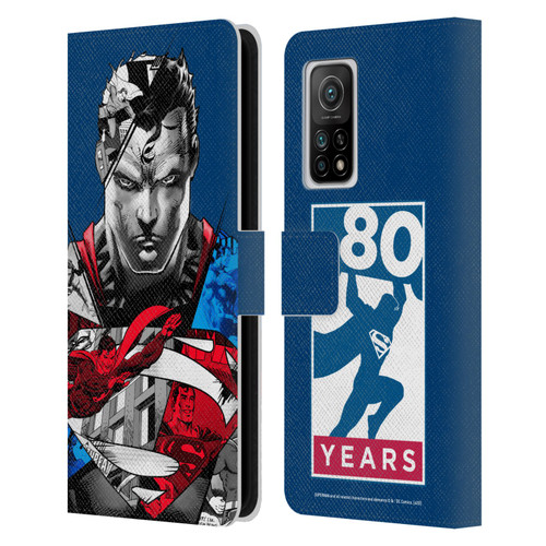 Superman DC Comics 80th Anniversary Collage Leather Book Wallet Case Cover For Xiaomi Mi 10T 5G