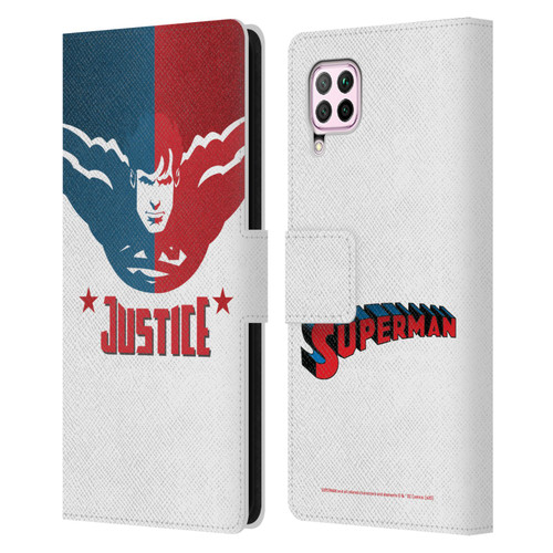 Superman DC Comics Character Art Justice Leather Book Wallet Case Cover For Huawei Nova 6 SE / P40 Lite
