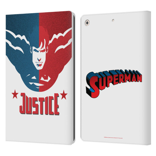 Superman DC Comics Character Art Justice Leather Book Wallet Case Cover For Apple iPad 10.2 2019/2020/2021