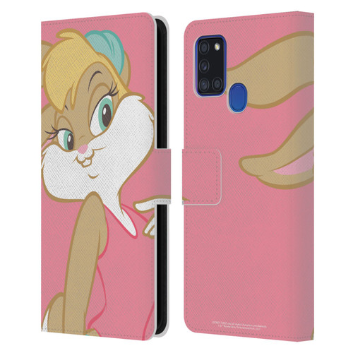 Looney Tunes Characters Lola Bunny Leather Book Wallet Case Cover For Samsung Galaxy A21s (2020)