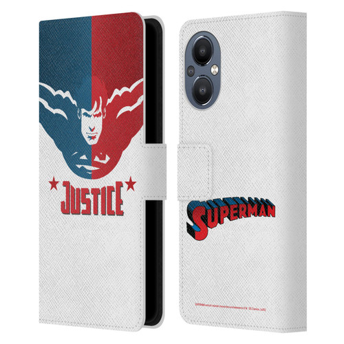 Superman DC Comics Character Art Justice Leather Book Wallet Case Cover For OnePlus Nord N20 5G
