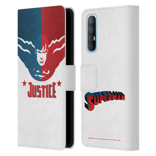 Superman DC Comics Character Art Justice Leather Book Wallet Case Cover For OPPO Find X2 Neo 5G