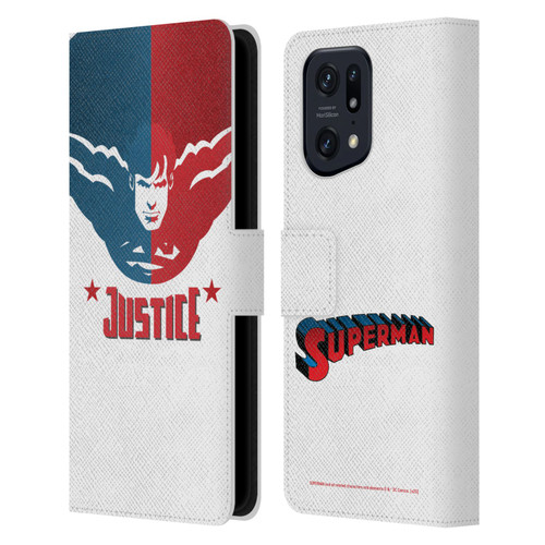 Superman DC Comics Character Art Justice Leather Book Wallet Case Cover For OPPO Find X5 Pro