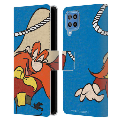 Looney Tunes Characters Yosemite Sam Leather Book Wallet Case Cover For Samsung Galaxy F22 (2021)