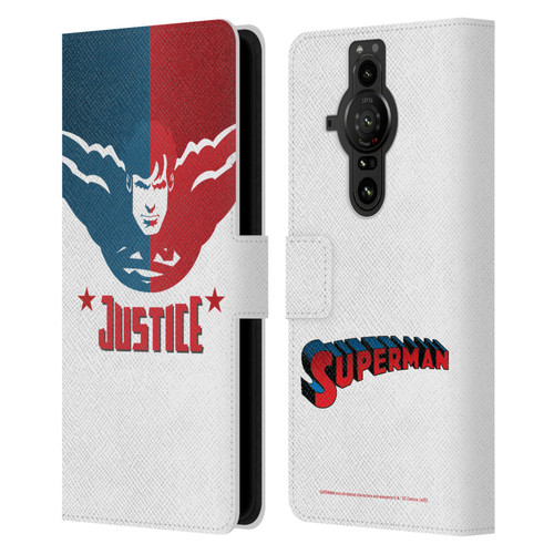 Superman DC Comics Character Art Justice Leather Book Wallet Case Cover For Sony Xperia Pro-I