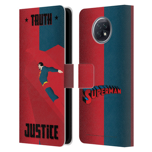 Superman DC Comics Character Art Truth And Justice 2 Leather Book Wallet Case Cover For Xiaomi Redmi Note 9T 5G
