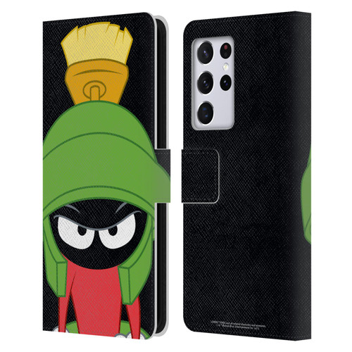 Looney Tunes Characters Marvin The Martian Leather Book Wallet Case Cover For Samsung Galaxy S21 Ultra 5G