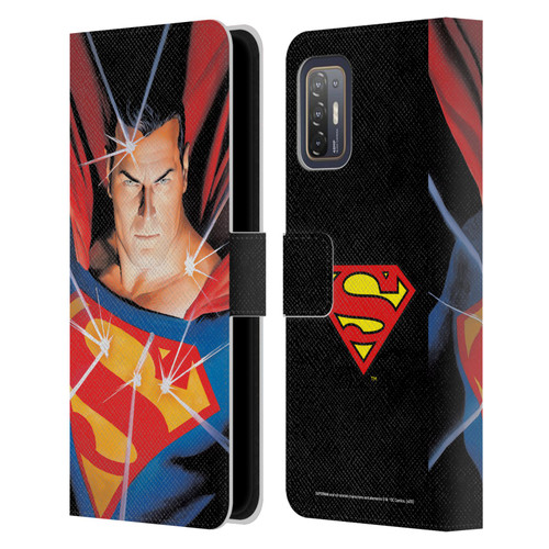 Superman DC Comics Famous Comic Book Covers Alex Ross Mythology Leather Book Wallet Case Cover For HTC Desire 21 Pro 5G