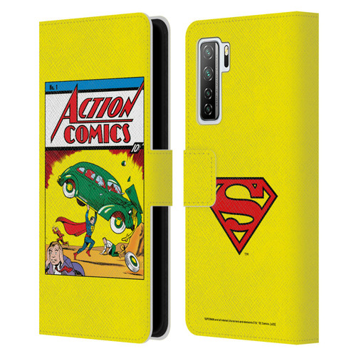 Superman DC Comics Famous Comic Book Covers Action Comics 1 Leather Book Wallet Case Cover For Huawei Nova 7 SE/P40 Lite 5G