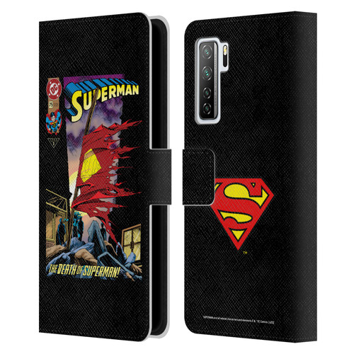 Superman DC Comics Famous Comic Book Covers Death Leather Book Wallet Case Cover For Huawei Nova 7 SE/P40 Lite 5G