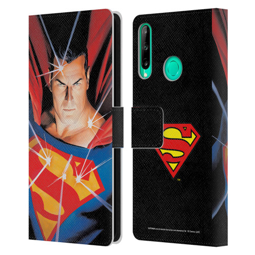 Superman DC Comics Famous Comic Book Covers Alex Ross Mythology Leather Book Wallet Case Cover For Huawei P40 lite E