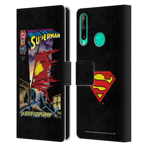 Superman DC Comics Famous Comic Book Covers Death Leather Book Wallet Case Cover For Huawei P40 lite E
