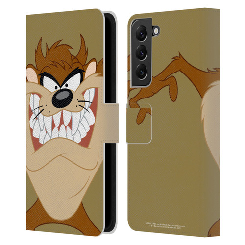 Looney Tunes Characters Tasmanian Devil Leather Book Wallet Case Cover For Samsung Galaxy S22+ 5G
