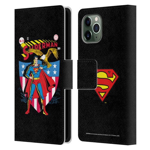 Superman DC Comics Famous Comic Book Covers Number 14 Leather Book Wallet Case Cover For Apple iPhone 11 Pro