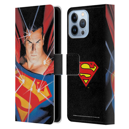Superman DC Comics Famous Comic Book Covers Alex Ross Mythology Leather Book Wallet Case Cover For Apple iPhone 13 Pro Max