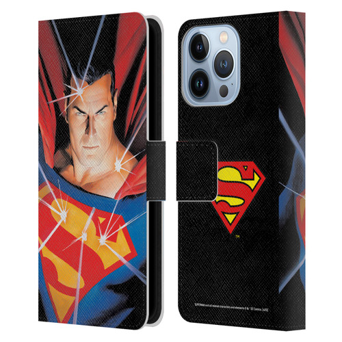 Superman DC Comics Famous Comic Book Covers Alex Ross Mythology Leather Book Wallet Case Cover For Apple iPhone 13 Pro