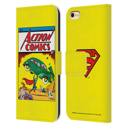Superman DC Comics Famous Comic Book Covers Action Comics 1 Leather Book Wallet Case Cover For Apple iPhone 6 / iPhone 6s