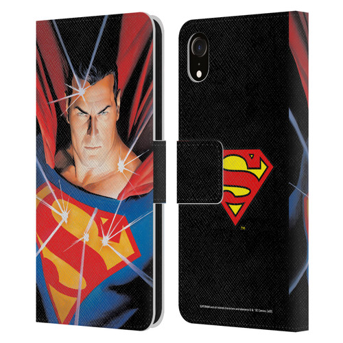 Superman DC Comics Famous Comic Book Covers Alex Ross Mythology Leather Book Wallet Case Cover For Apple iPhone XR