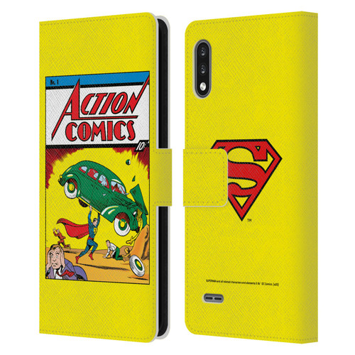 Superman DC Comics Famous Comic Book Covers Action Comics 1 Leather Book Wallet Case Cover For LG K22